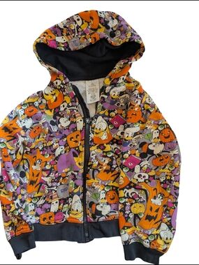 Kids Halloween Character Hoodie Jacket - Orange & Purple